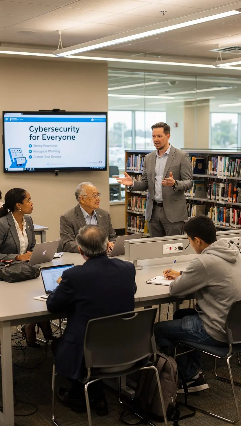Person using a laptop for online learning.